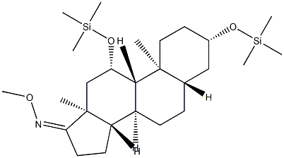 3β,11β-Bis(trimethylsiloxy)-5α-androstan-17-one O-methyl oxime Struktur