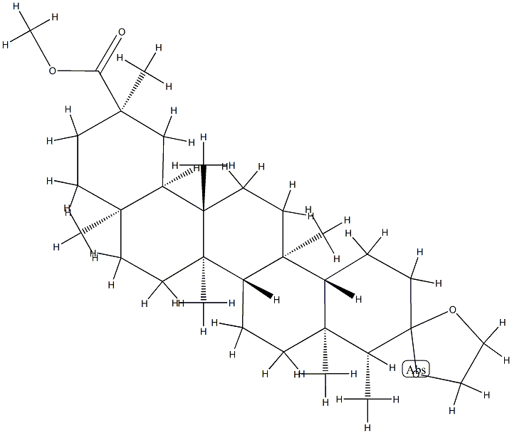 3,3-[1,2-Ethanediylbis(oxy)]-D:A-friedooleanan-29-oic acid methyl ester Struktur