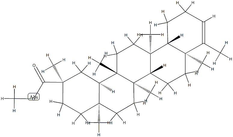 D:A-Friedoolean-3-en-29-oic acid methyl ester Struktur