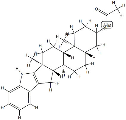 1'H-5α-Androst-16-eno[17,16-b]indol-3β-ol acetate Struktur