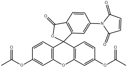 Fluorescein diacetate 6-maleimide Struktur