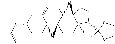 3β-Acetoxypregna-5-ene-20-one ethylene acetal Struktur