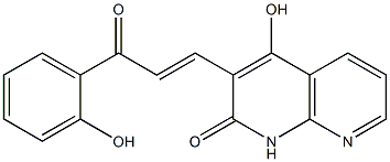 1,8-Naphthyridin-2(1H)-one,4-hydroxy-3-[3-(2-hydroxyphenyl)-3-oxo-1-propenyl]-(9CI) Struktur