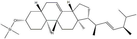 [[(3β)-5α-Ergosta-7,22-dien-3-yl]oxy]trimethylsilane Struktur