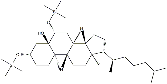 3β,6β-Bis(trimethylsiloxy)cholestan-5α-ol Struktur