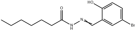 (E)-N-(5-bromo-2-hydroxybenzylidene)heptanehydrazide Struktur