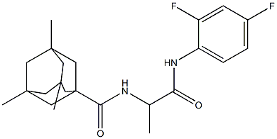 Tricyclo[3.3.1.13,7]decane-1-carboxamide, N-[2-[(2,4-difluorophenyl)amino]-1-methyl-2-oxoethyl]-3,5,7-trimethyl- (9CI) Struktur