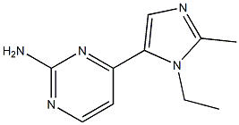 2-Pyrimidinamine,4-(1-ethyl-2-methyl-1H-imidazol-5-yl)-(9CI) Struktur