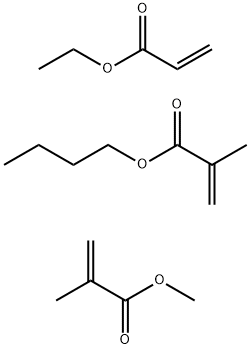 2-propenoic acid, 2-methyl-, butyl ester, polymer with ethyl 2-propenoate and m Struktur