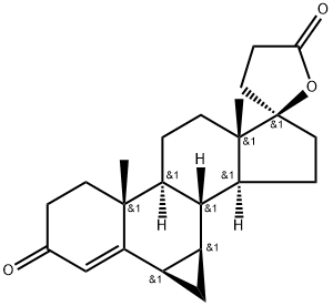 (2R,4aR,4bS,6aS,9aS,9bR,9cR,10aR)-4a,6a-dimethyl-4,4a,4b,5,6,6a,9,9a,9b,9c,10,10a-dodecahydro-2H,3H-spiro[cyclopenta[a]cyclopropa[l]phenanthrene-7,2-furan]-2,5(3H,4H,8H)-dione Struktur