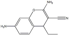 4H-1-Benzopyran-3-carbonitrile,2,7-diamino-4-ethyl-(9CI) Struktur