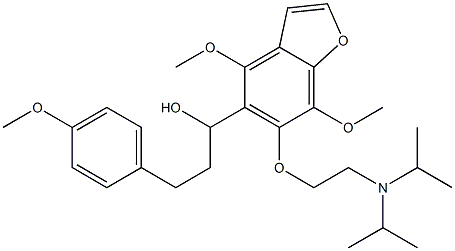 6-[2-[Bis(1-methylethyl)amino]ethoxy]-4,7-dimethoxy-α-[2-(4-methoxyphenyl)ethyl]-5-benzofuranmethanol Struktur