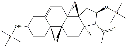 3β,16α-Bis(trimethylsiloxy)pregn-5-en-20-one Struktur