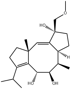 (1R)-1,2,3,3aα,4,5,6,8,9,9a-Decahydro-7-isopropyl-1-methoxymethyl-4β,9aβ-dimethyldicyclopenta[a,d]cyclooctene-1α,5β,6α-triol Struktur