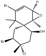 (1R,1'S,6'R)-4',5β-Dibromo-4α-chloro-1',3',3',4-tetramethylspiro[cyclohexane-1,2'-[7]oxabicyclo[4.1.0]hept[4]en]-2β-ol Struktur