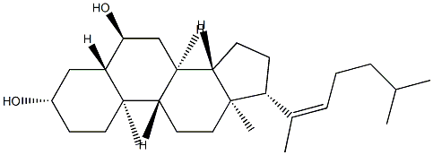 5α-Cholest-20(22)-ene-3β,6α-diol Struktur