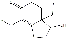 5H-Inden-5-one,4,7a-diethyl-1,2,3,6,7,7a-hexahydro-1-hydroxy-(9CI) Struktur