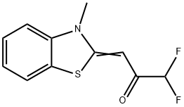 2-Propanone,1,1-difluoro-3-(3-methyl-2(3H)-benzothiazolylidene)-(9CI) Struktur