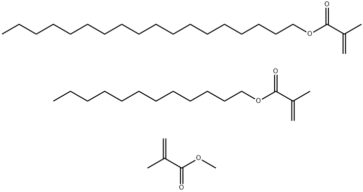 2-Propenoic acid, 2-methyl-, dodecyl ester, polymer with methyl 2-methyl-2-propenoate and octadecyl 2-methyl-2-propenoate Struktur