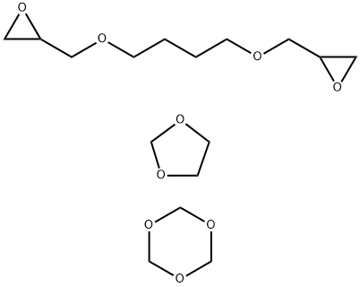 1,3,5-Trioxane, polymer with 2,2-1,4-butanediylbis(oxymethylene)bisoxirane and 1,3-dioxolane Struktur