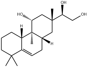 (R)-1-[(2R)-1,2,3,4,4a,4bα,5,6,7,8,10,10aα-Dodecahydro-4β-hydroxy-2,4aβ,8,8-tetramethylphenanthren-2-yl]-1,2-ethanediol Struktur