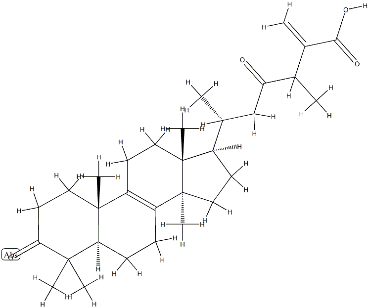 24-Methyl-3,23-dioxo-5α-lanosta-8,25(27)-dien-26-oic acid Struktur