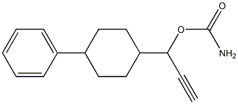 α-Ethynyl-4β-phenyl-1α-cyclohexanemethanol carbamate Struktur