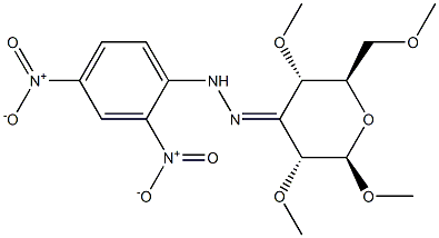 (Methyl 2-O,4-O,6-O-trimethyl-β-D-ribo-3-hexosulopyranoside)2,4-dinitrophenyl hydrazone Struktur