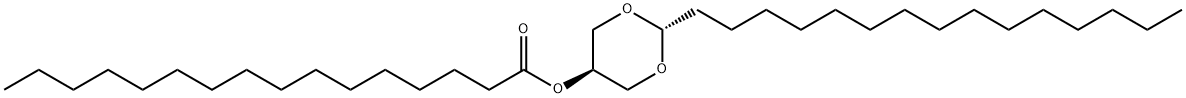 Hexadecanoic acid 2β-pentadecyl-1,3-dioxane-5α-yl ester Struktur