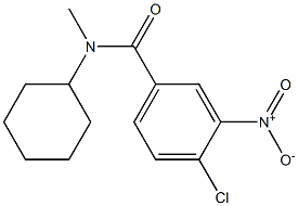 4-chloro-N-cyclohexyl-N-methyl-3-nitrobenzamide Struktur