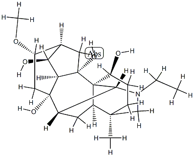 (16S)-20-Ethyl-16-methoxy-4-methylaconitane-1α,8,10,14α-tetrol Struktur