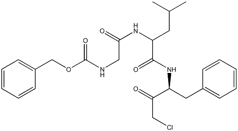 N-benzyloxycarbonylglycyl-leucyl-phenylalanine chloromethyl ketone Struktur