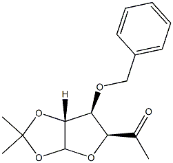 1-O,2-O-Isopropylidene-3-O-benzyl-6-deoxy-α-D-xylo-5-hexosulofuranose Struktur