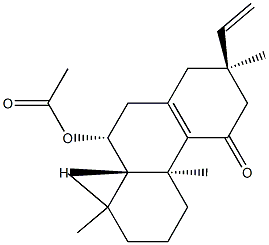 (2R)-9α-Acetyloxy-2β-ethenyl-2,3,4b,5,6,7,8,8aβ,9,10-decahydro-2,4bα,8,8-tetramethylphenanthren-4(1H)-one Struktur