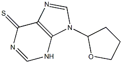 6-mercapto-9-(tetrahydro-2-furyl)purine Struktur