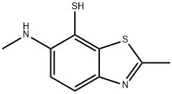 7-Benzothiazolethiol,2-methyl-6-(methylamino)-(9CI) Struktur