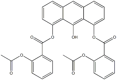 bis[o-acetoxybenzoic] acid, diester with anthracene-1,8,9-triol Struktur