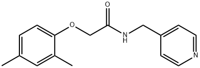 2-(2,4-dimethylphenoxy)-N-(pyridin-4-ylmethyl)acetamide Struktur