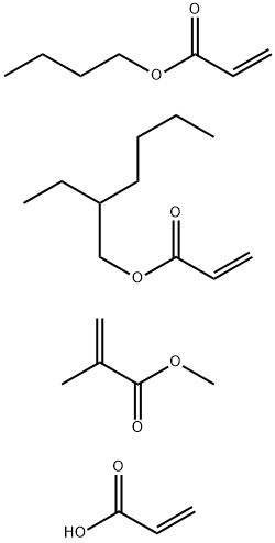 2-Propenoic acid, 2-methyl-, methyl ester, polymer with butyl 2-propenoate, 2-ethylhexyl 2-propenoate and 2-propenoic acid Struktur