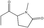 2-Pyrrolidinone,1-methyl-5-(1-oxopropyl)-(9CI) Struktur