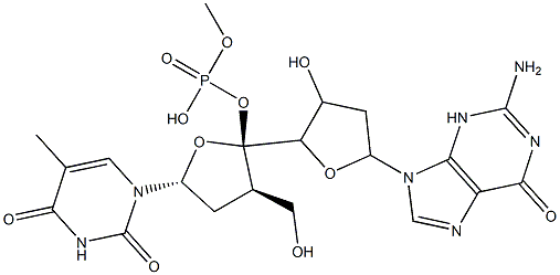 thymidylyl-(3',5')-2'-deoxyguanosine Struktur