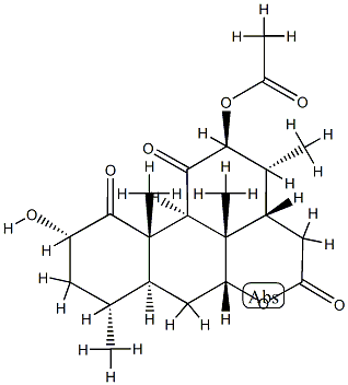 12β-(Acetyloxy)-2α-hydroxypicrasane-1,11,16-trione Struktur