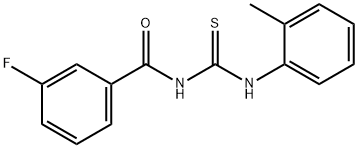 N-(3-fluorobenzoyl)-N'-(2-methylphenyl)thiourea Struktur