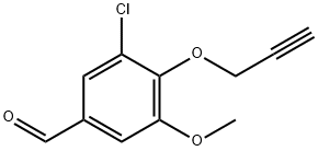 3-chloro-5-methoxy-4-(prop-2-yn-1-yloxy)benzaldehyde Struktur