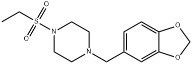 1-(1,3-benzodioxol-5-ylmethyl)-4-(ethylsulfonyl)piperazine Struktur