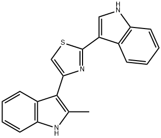 3-[2-(1H-indol-3-yl)-1,3-thiazol-4-yl]-2-methyl-1H-indole Struktur