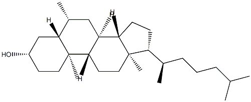 6β-Methyl-5α-cholestan-3β-ol Struktur