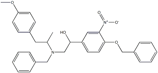 α-[[[2-(4-Methoxyphenyl)-1-Methylethyl](phenylMethyl)aMino]Methyl]-3-nitro-4-(phenylMethoxy)benzeneMethanol Struktur