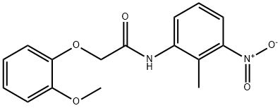 2-(2-methoxyphenoxy)-N-(2-methyl-3-nitrophenyl)acetamide Struktur