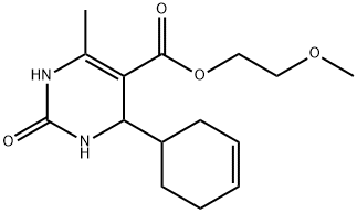 5-Pyrimidinecarboxylicacid,4-(3-cyclohexen-1-yl)-1,2,3,4-tetrahydro-6-methyl-2-oxo-,2-methoxyethylester(9CI) Struktur